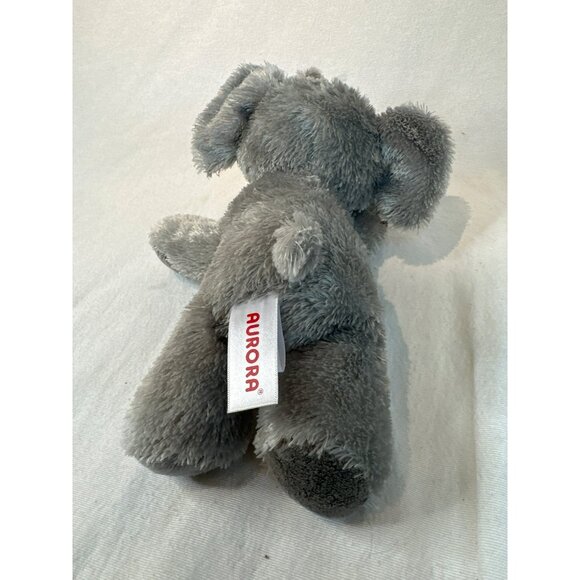 Gray Plush Elephant Stuffed Animal By Aurora 8" Soft Toy For Kids & Collectors - Picture 3 of 4